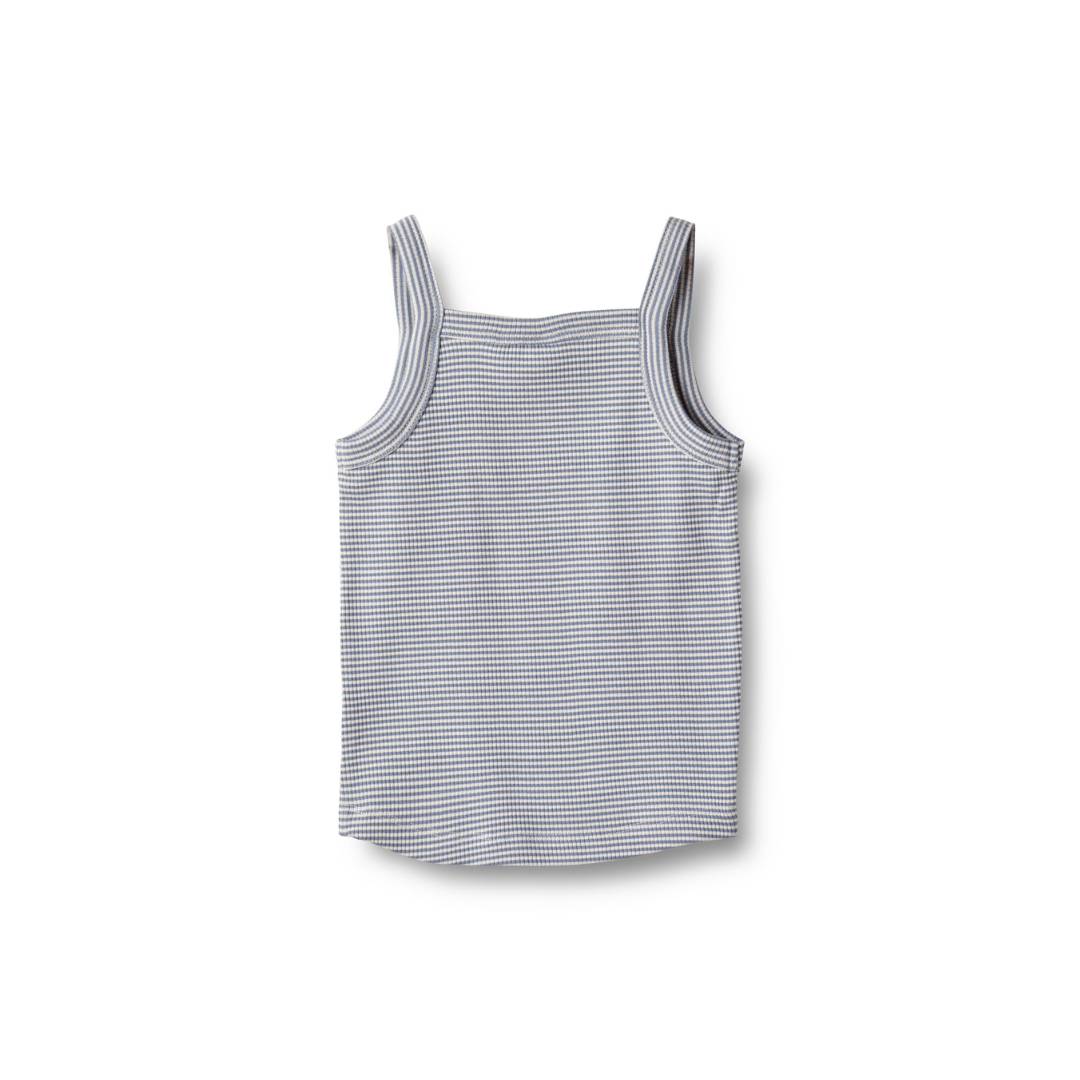 Wheat Shelly rib top blue stripe