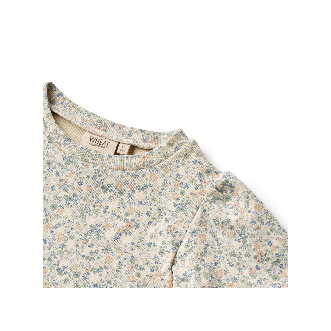 Wheat Iris t-shirt sandshell mini flowers
