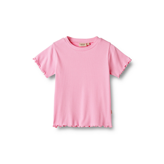 Wheat Irene rib t-shirt pink