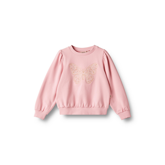 Wheat Vega embroidery sweatshirt sugar rose
