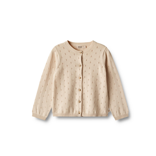 Wheat Maia strik cardigan sandshell