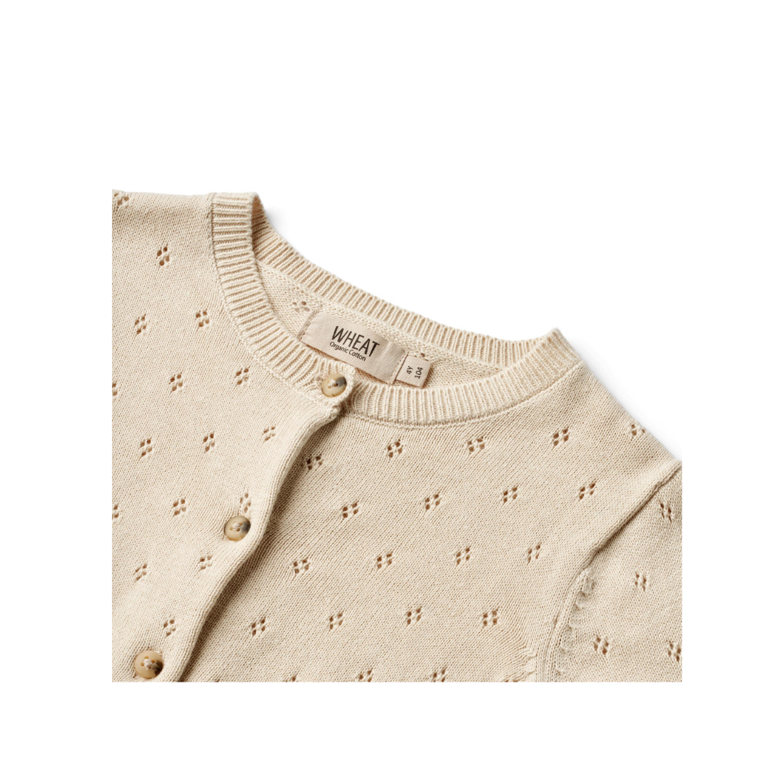 Wheat Maia strik cardigan sandshell