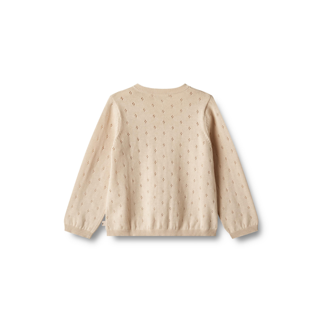 Wheat Maia strik cardigan sandshell