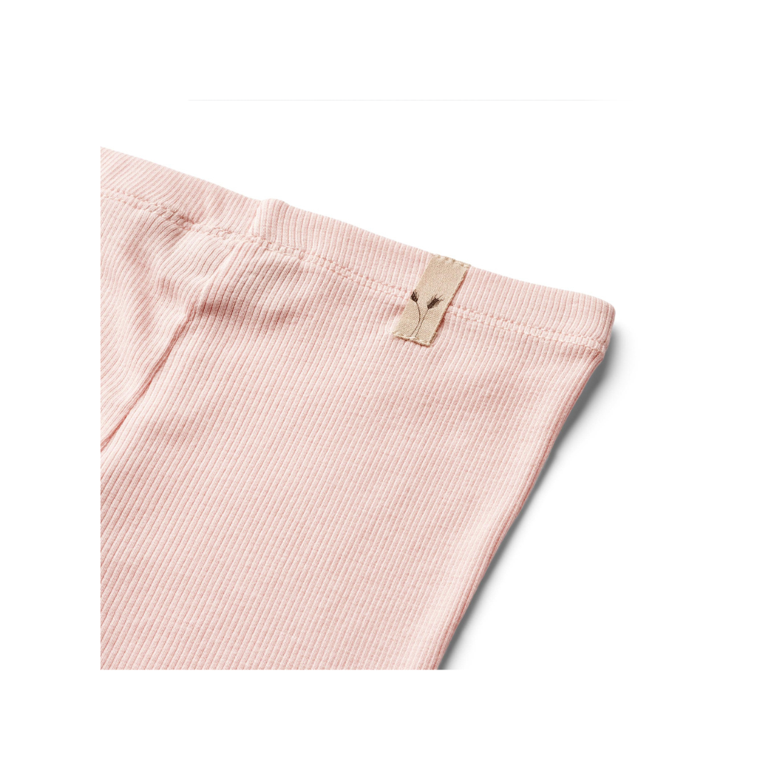 Wheat Sine rib shorts rose ballet