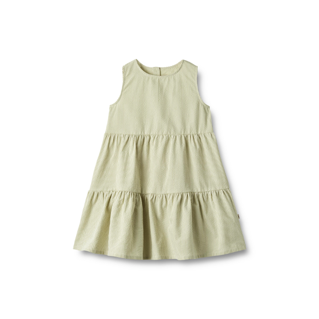 Wheat Luise kjole green stripe