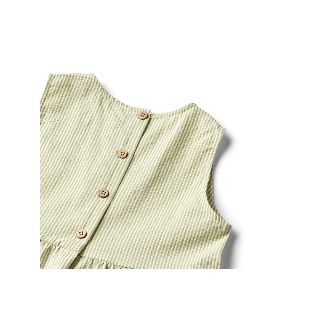 Wheat Luise kjole green stripe