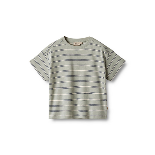 Wheat Tommy t-shirt sea mist stripe