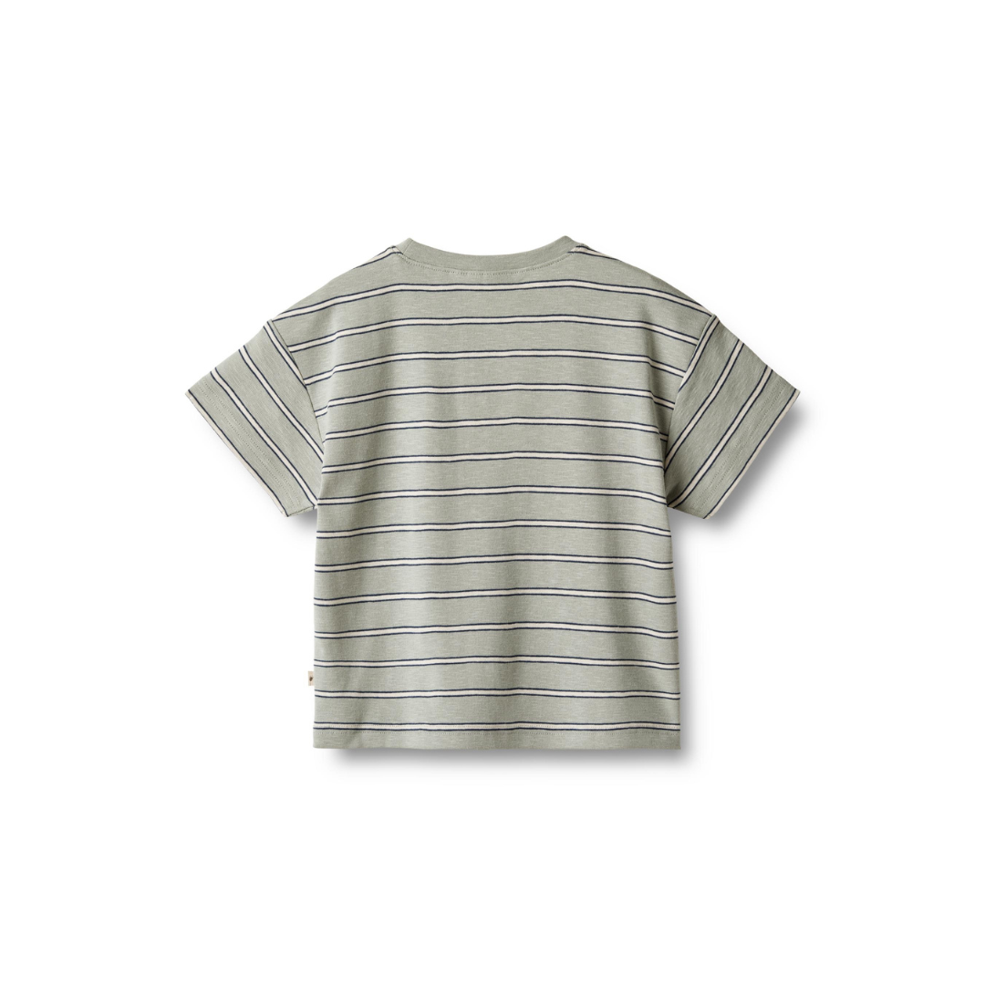 Wheat Tommy t-shirt sea mist stripe