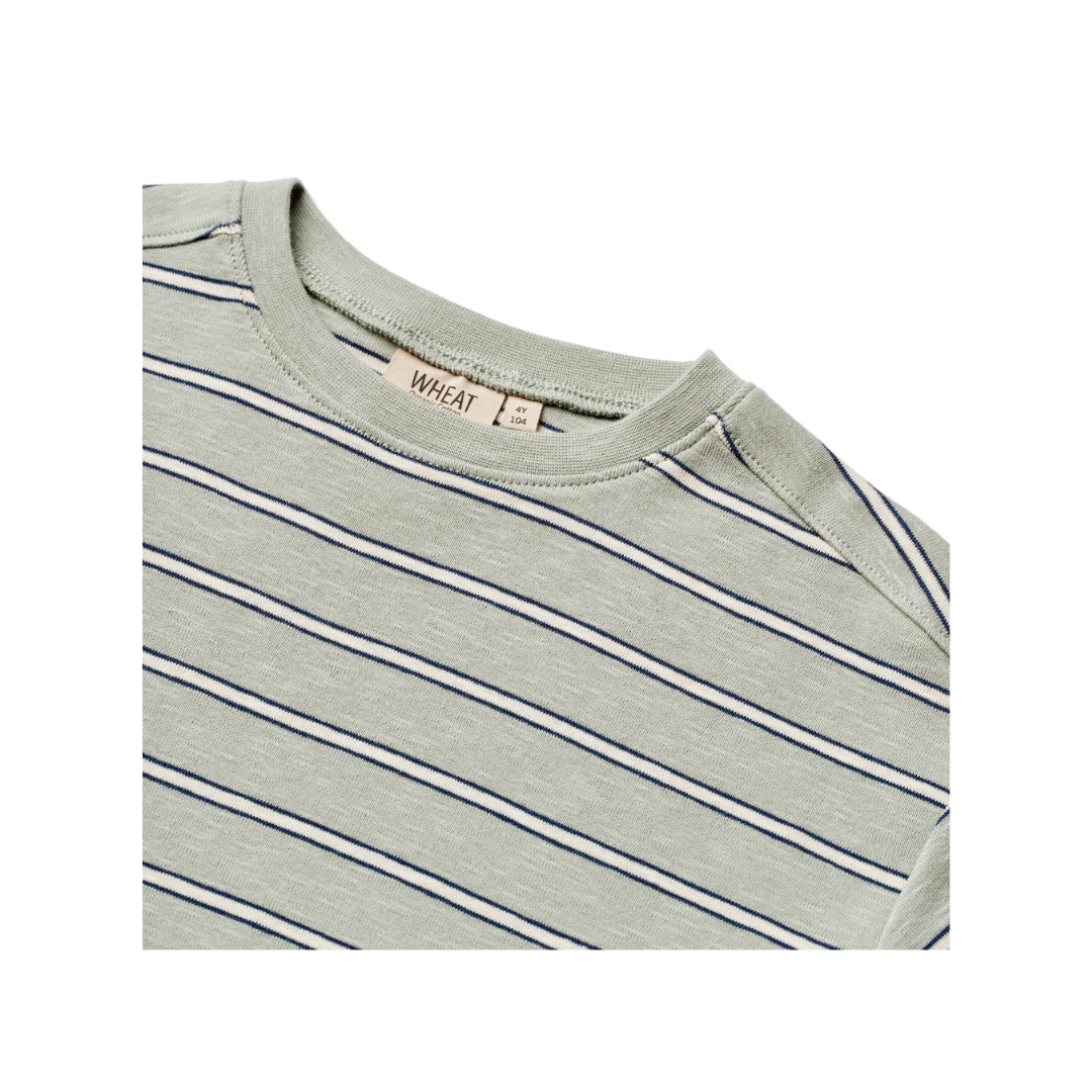 Wheat Tommy t-shirt sea mist stripe