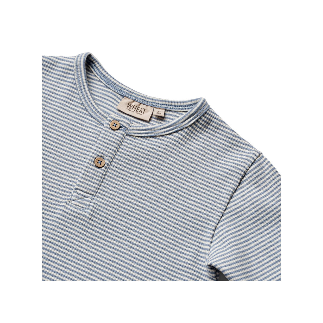 Wheat Lumi t-shirt blue stripe