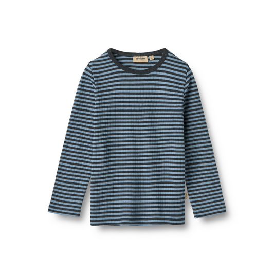 Wheat Stig bluse bright blue stripe