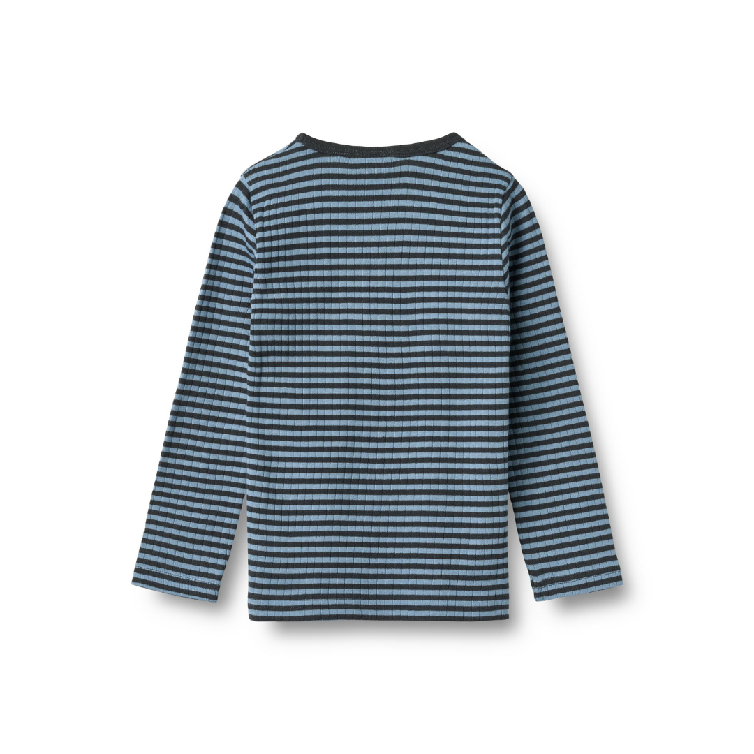 Wheat Stig bluse bright blue stripe