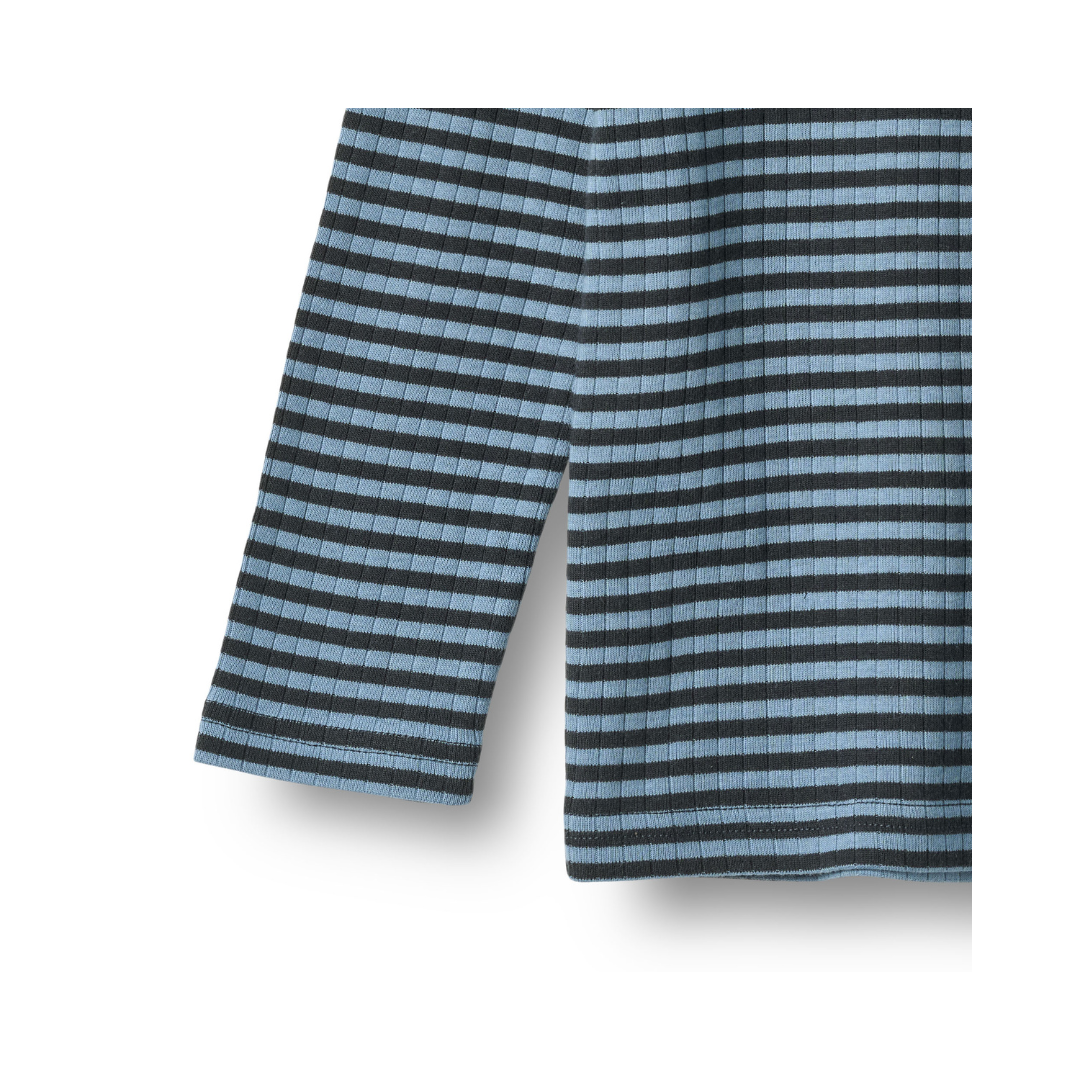 Wheat Stig bluse bright blue stripe