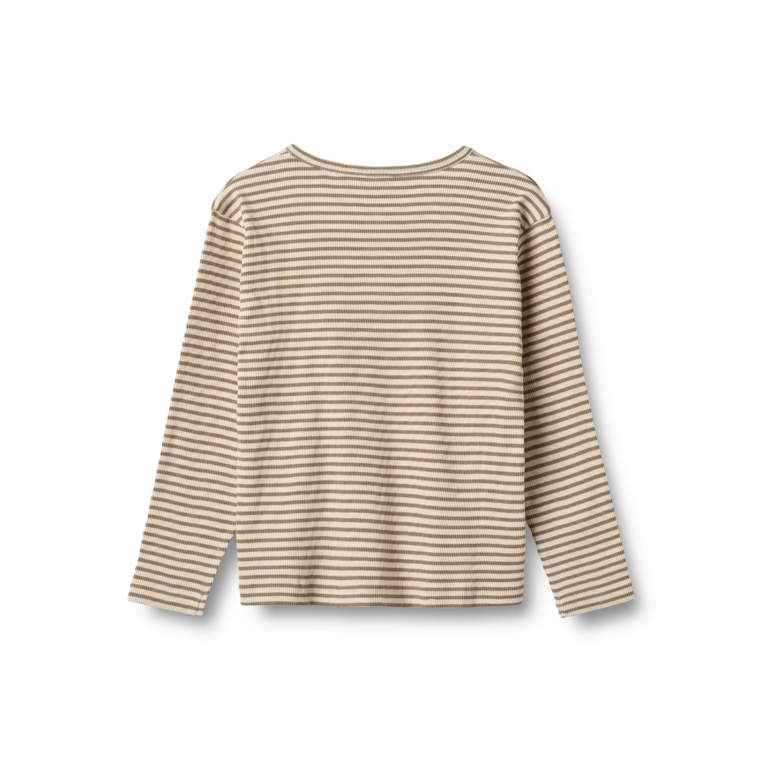 Wheat Morris t-shirt L/S stone stripe