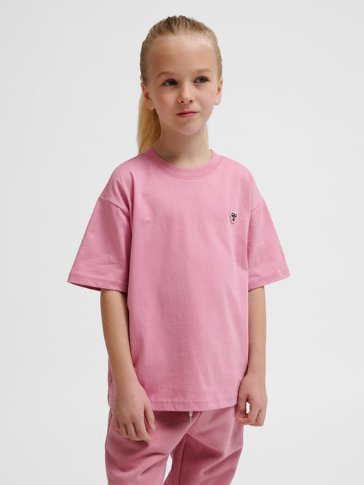 Pige med Hummel JR Loose t-shirt S/S polignac