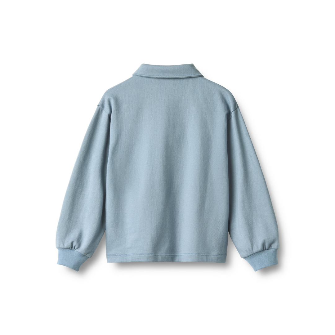 Wheat Mads sweat polo bluse faded denim