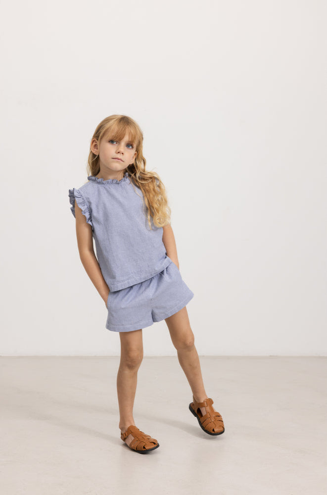 Pige med MarMar Pal shorts navy stripe