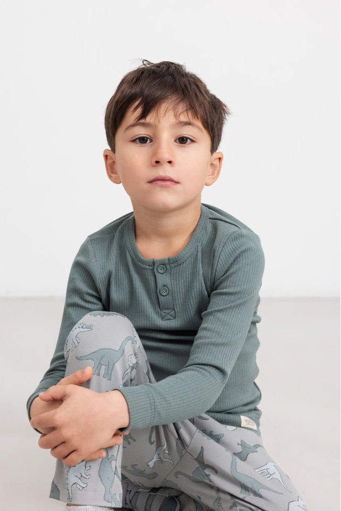 Dreng med MarMar modal tee LS dusty green