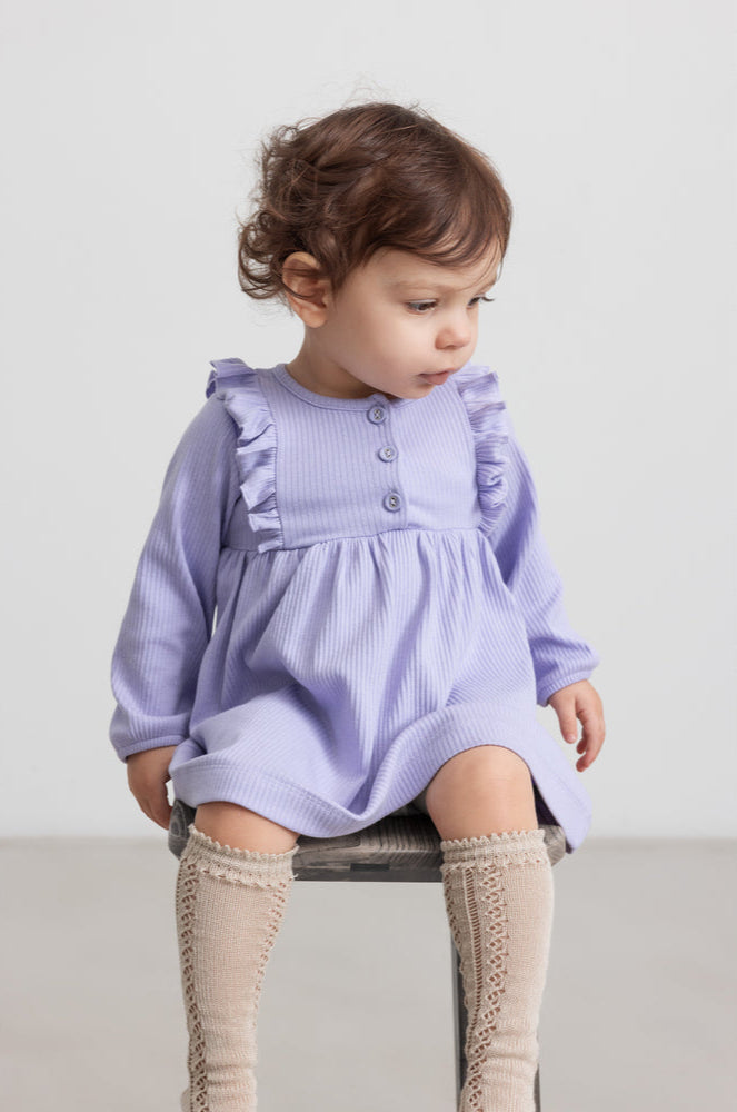 Pige med MarMar Rosa frill modal kjole soft lavender