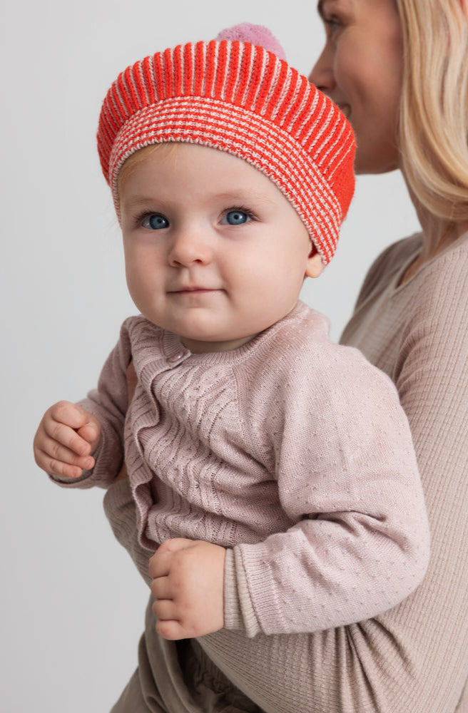 Pige med MarMar Totti strik cardigan faded rose