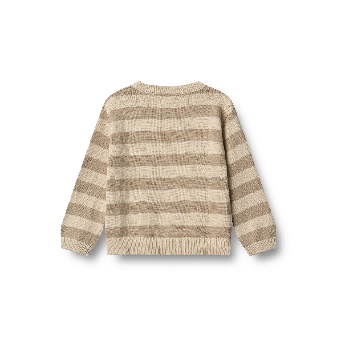Wheat Morgan strikpullover beige stripe