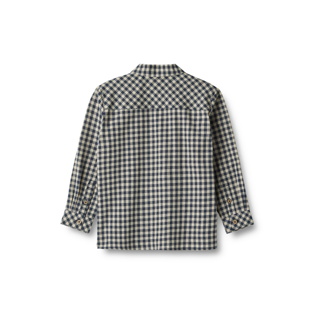 Wheat Oscar skjorte blue check