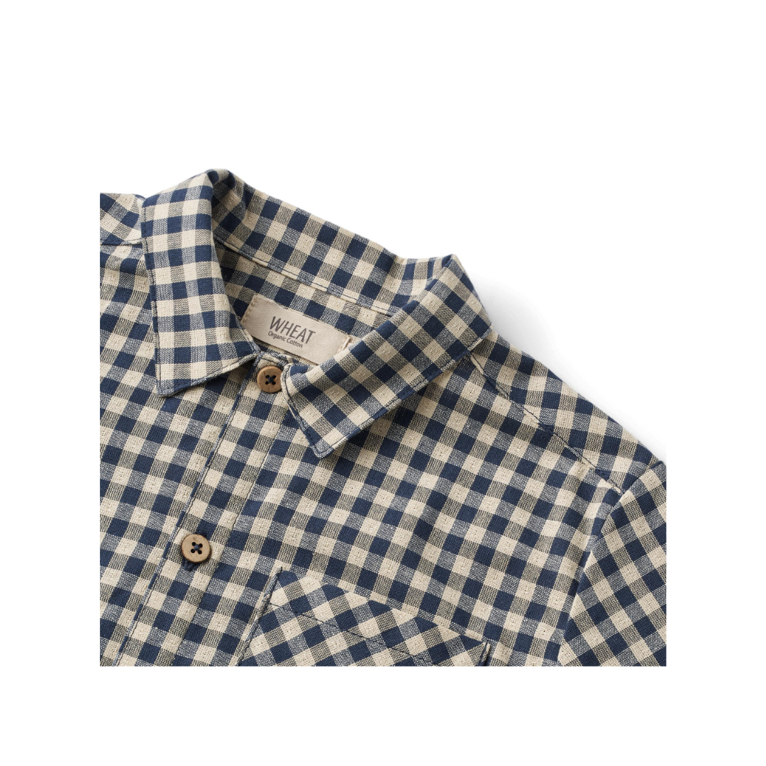 Wheat Oscar skjorte blue check