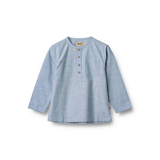 Wheat Bjørk skjorte blue stripe