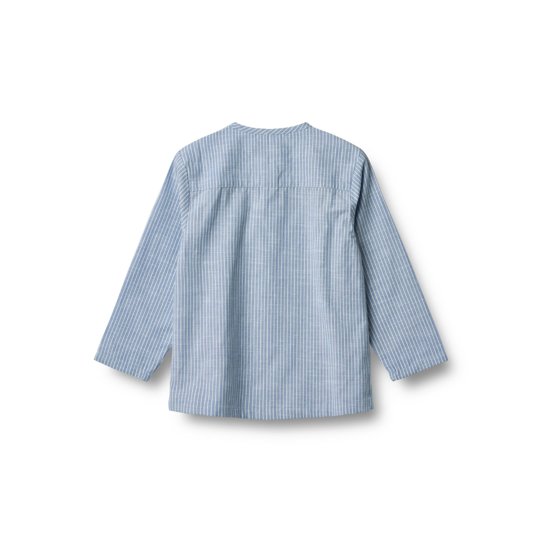 Wheat Bjørk skjorte blue stripe