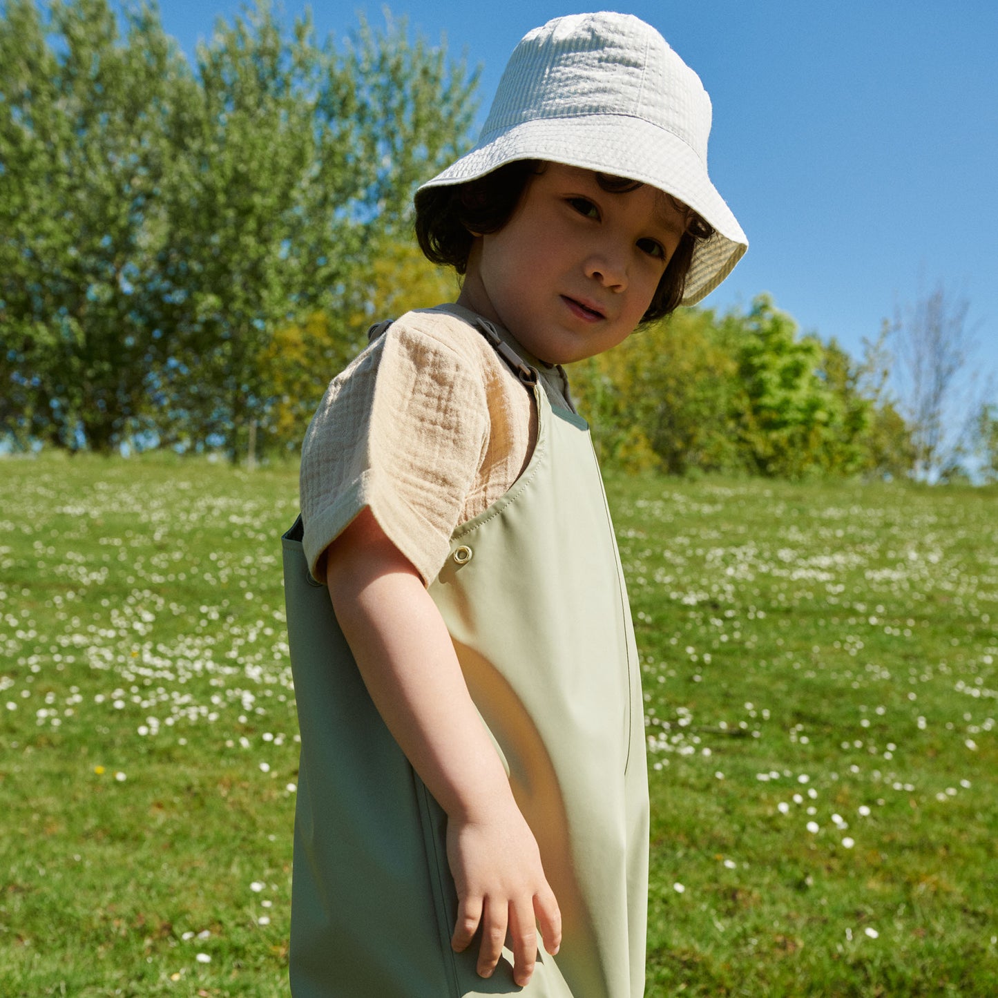 Dreng med Wheat Svend S/S shirt soft sand