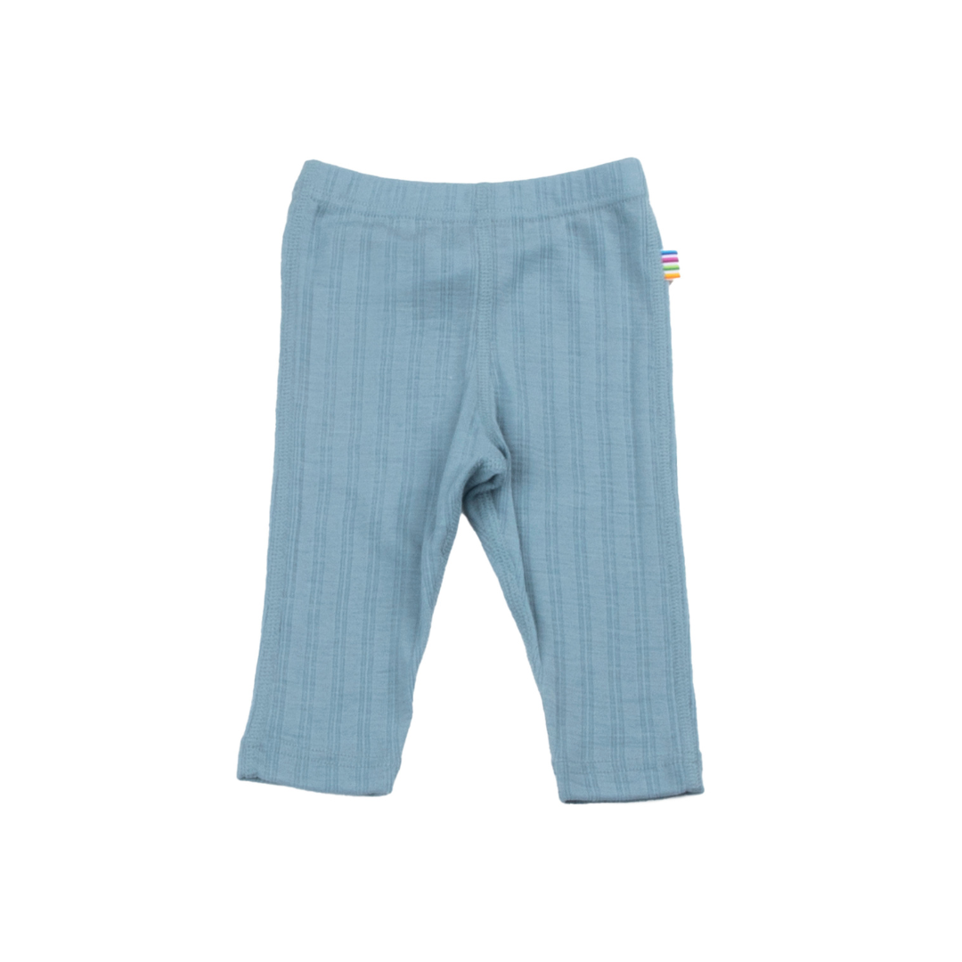 Joha Uld/silke leggings støvet blå