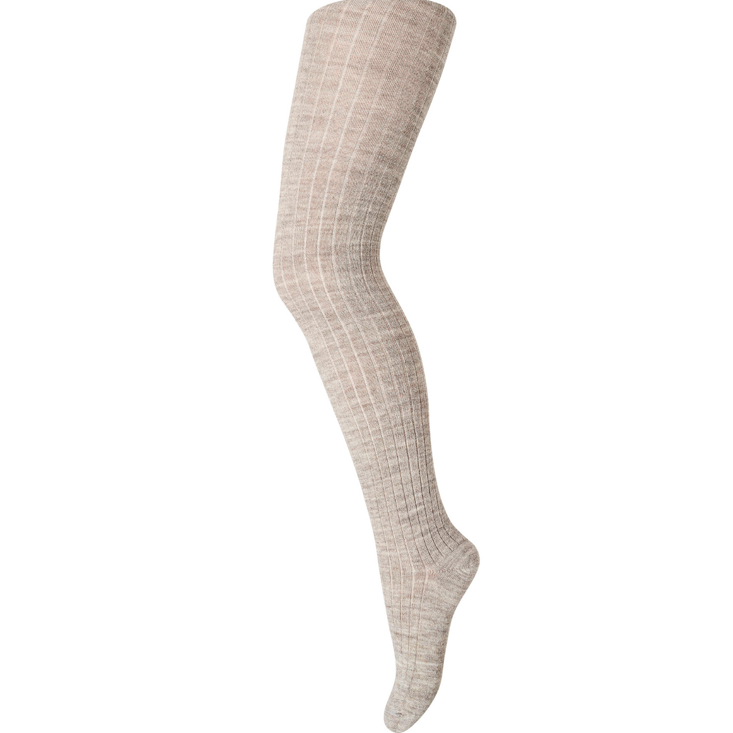 MP Danmark Uld rib strømpebukser 202 light brown melange