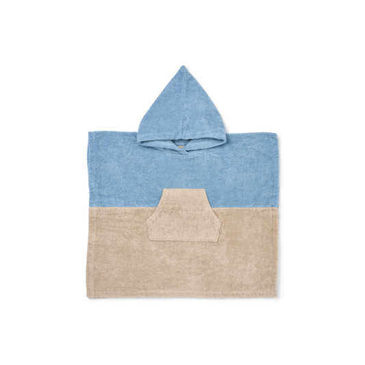 Wheat Terry poncho blue summer