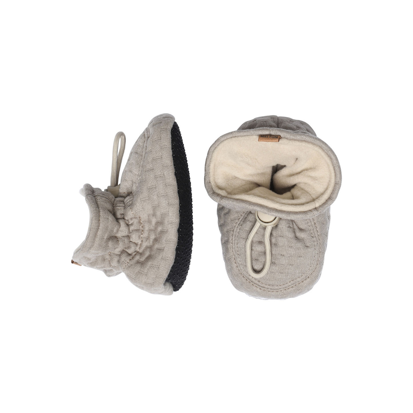 Melton fløjls futter beige melange