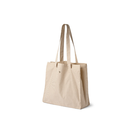 Wheat Ville shopper cappucino stripe