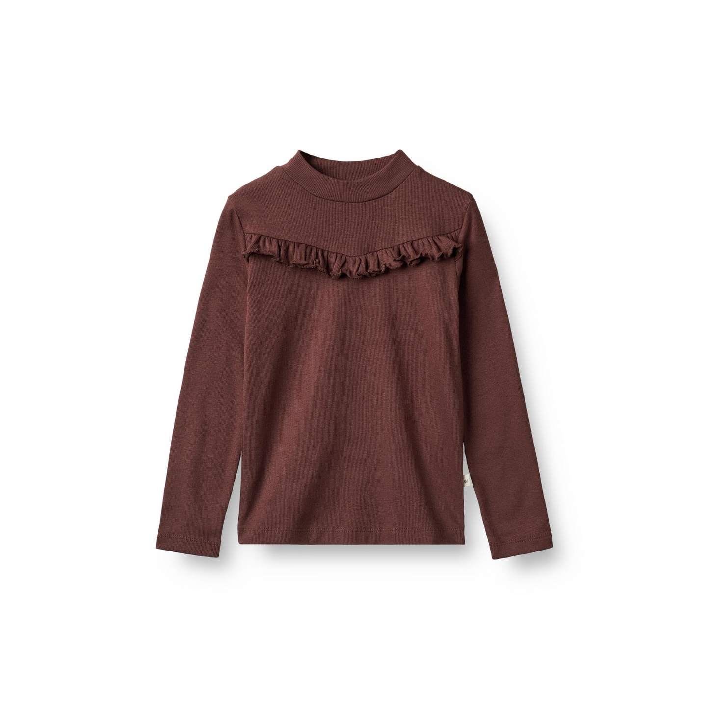 Wheat Rosetta rib t-shirt aubergine