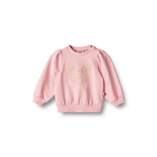 Wheat Vega embroidery sweatshirt sugar rose