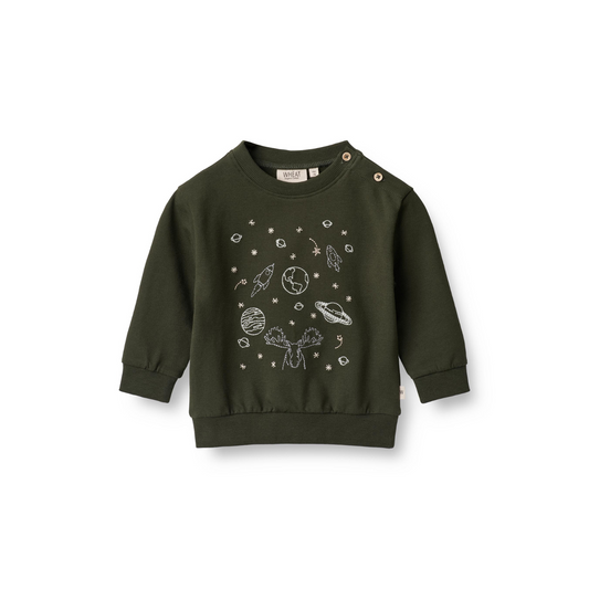 Wheat Space sweatshirt deep forest