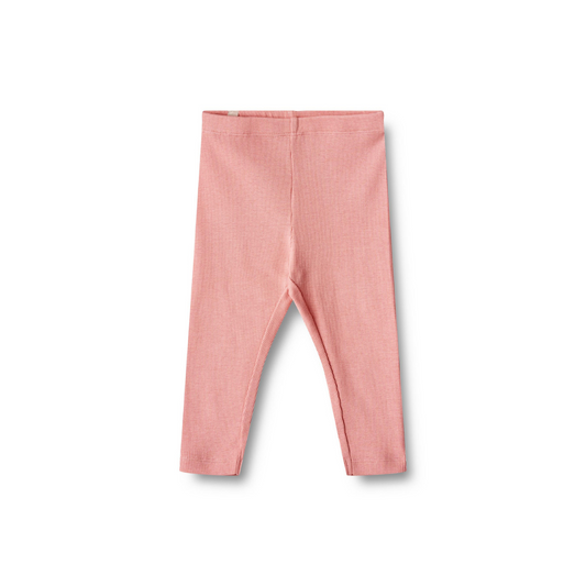 Wheat Maddy rib leggings rosette