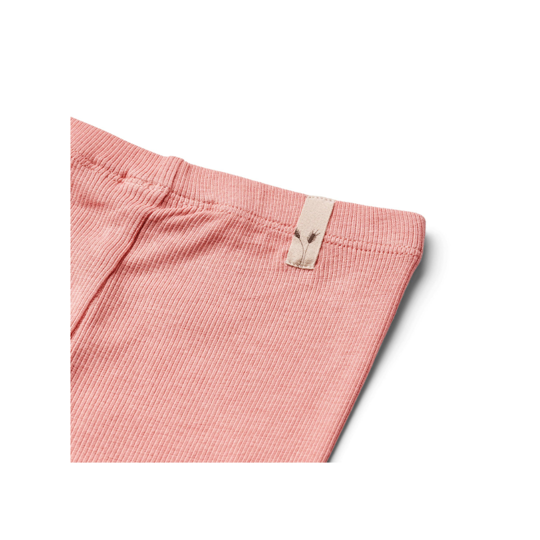 Wheat Maddy rib leggings rosette