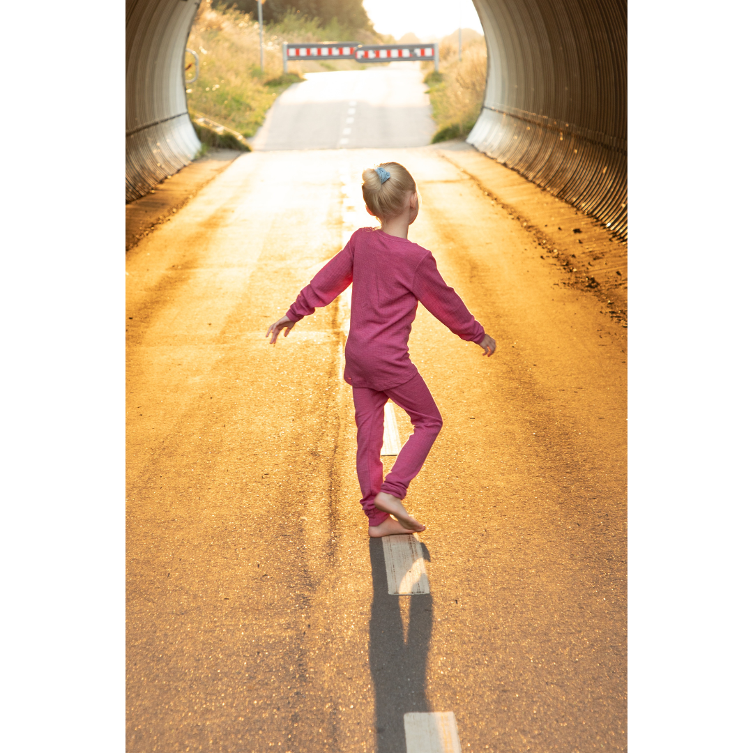 Pige med Joha Uld leggings pink