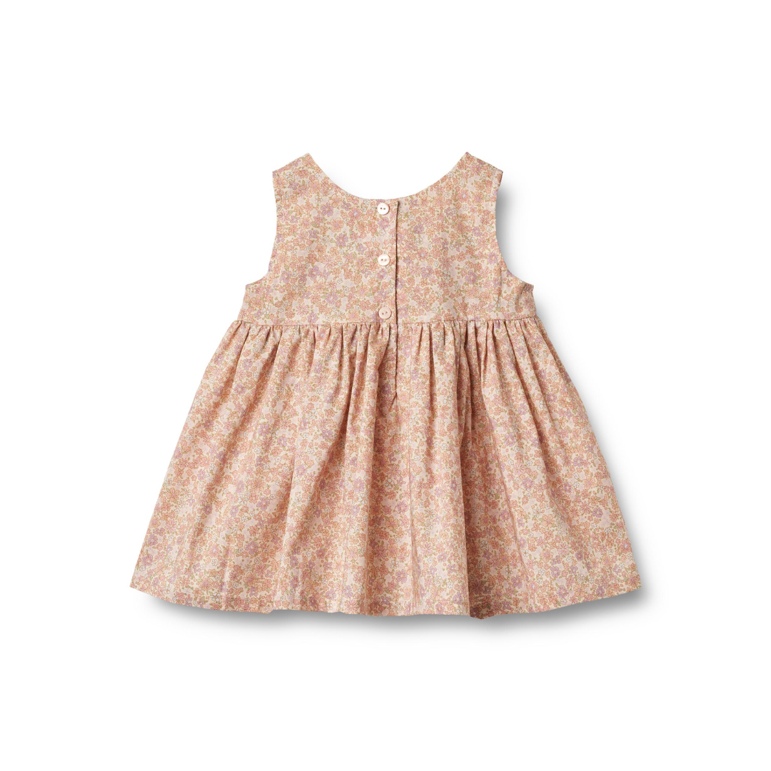 Wheat Sienna pinafore wrinkles kjole lilac flowers
