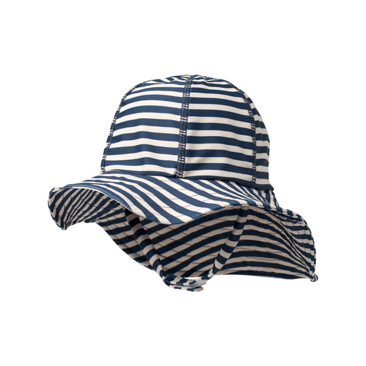 Wheat UV solhat indigo stripe