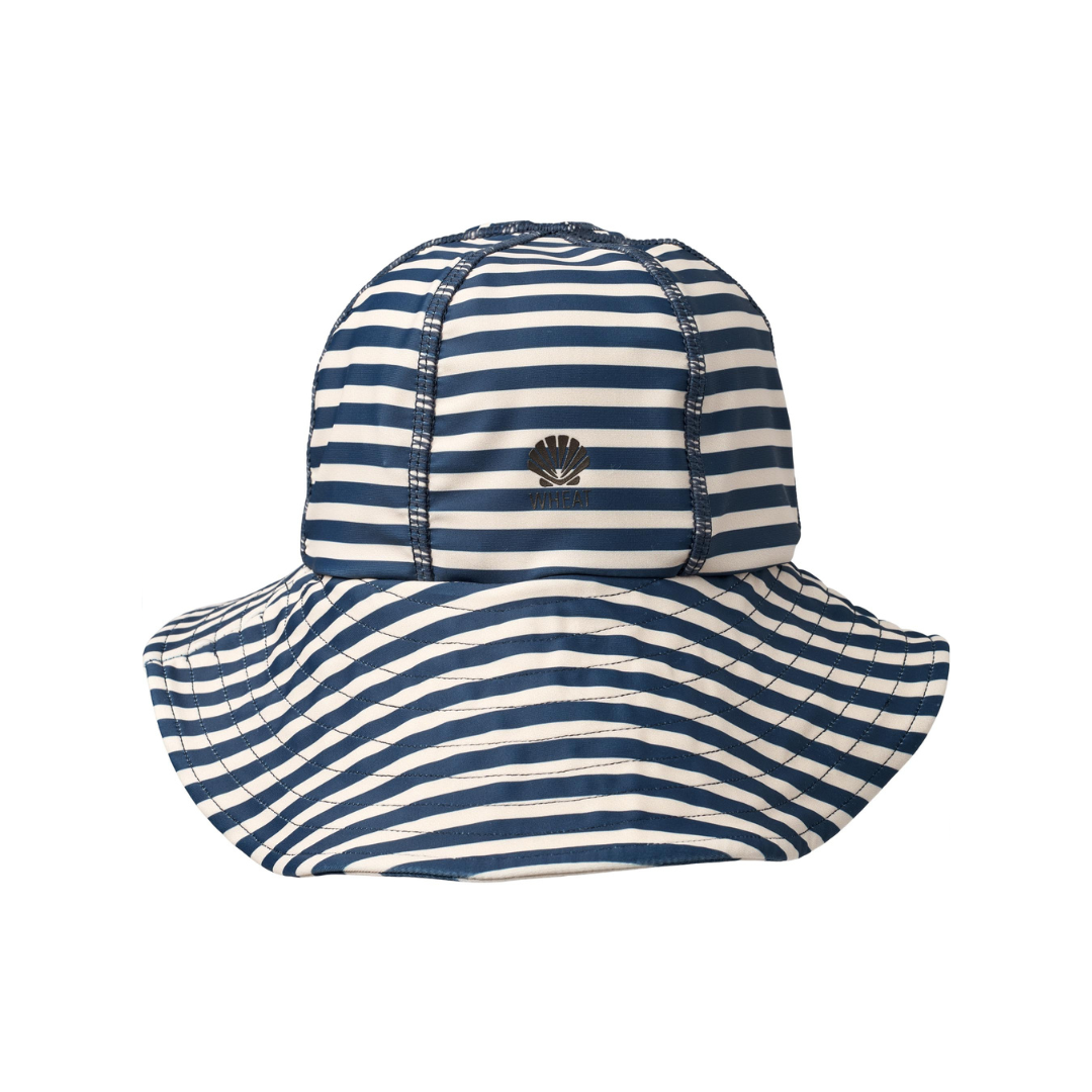 Wheat UV solhat indigo stripe