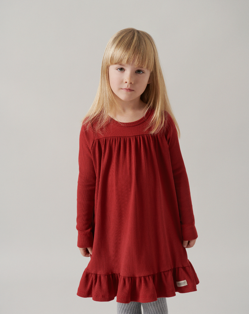 Pige med MarMar Duse kjole hibiscus red