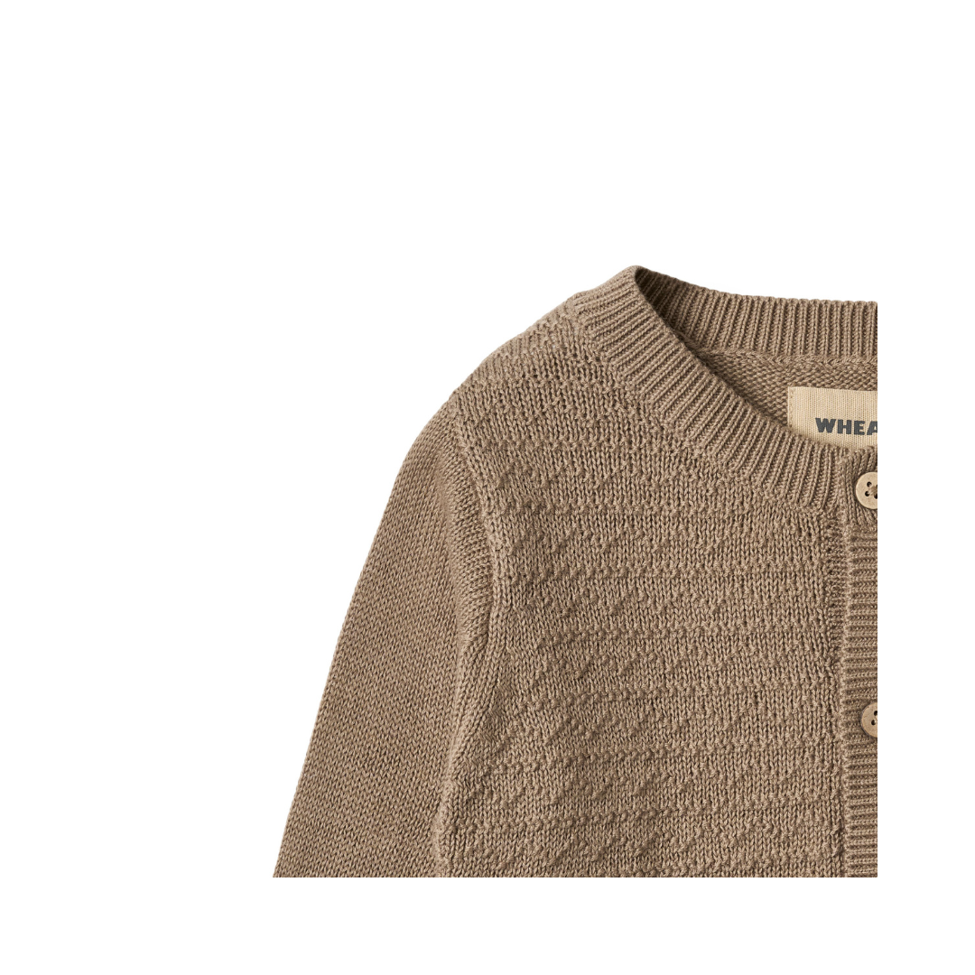 Wheat Bjørn cardigan beige stone