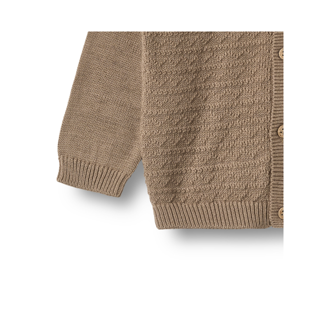 Wheat Bjørn cardigan beige stone