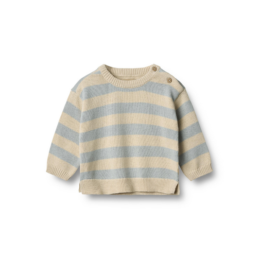 Wheat Morgan strikpullover blue stripe