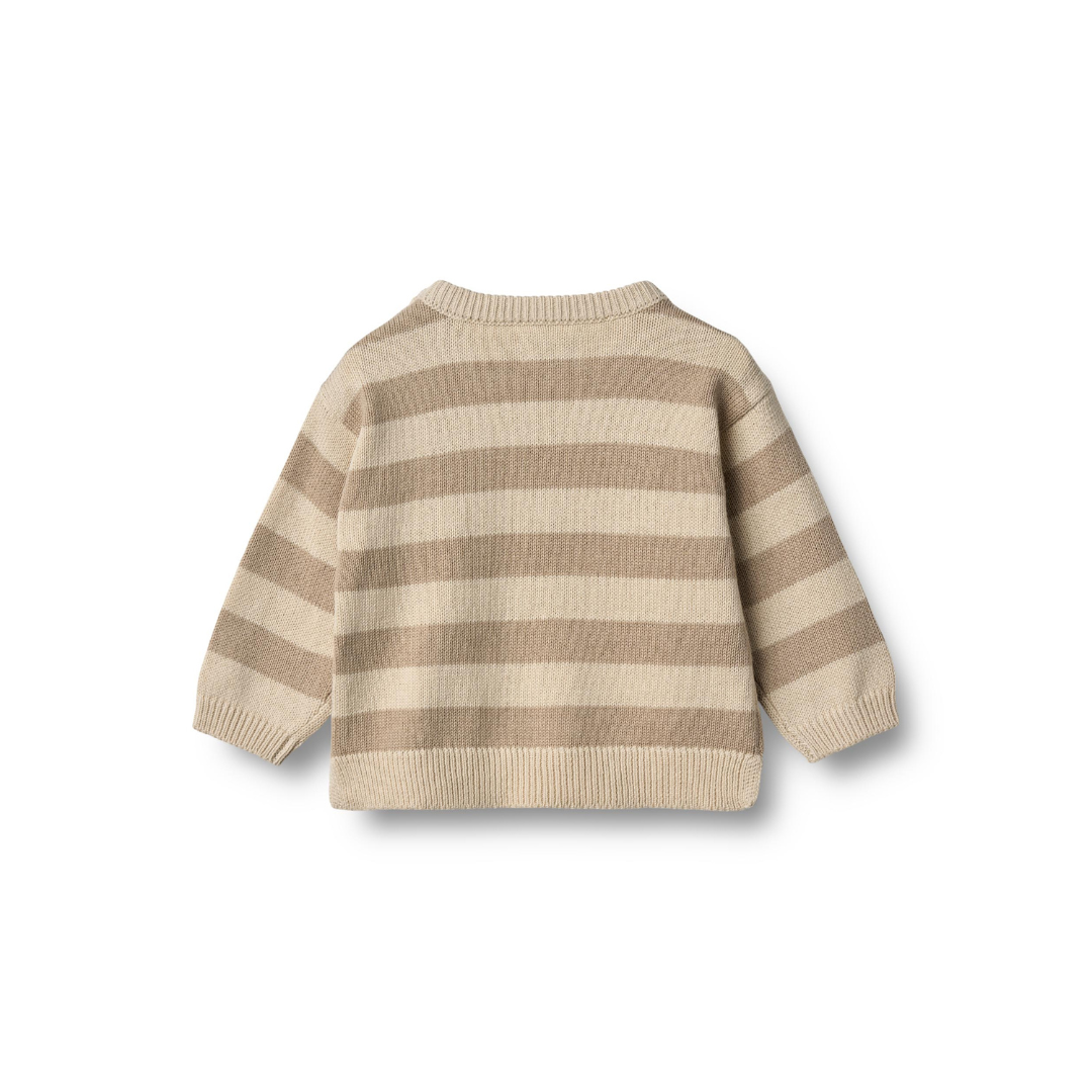 Wheat Morgan strikpullover beige stripe