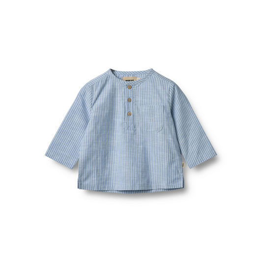Wheat Bjørk skjorte blue stripe